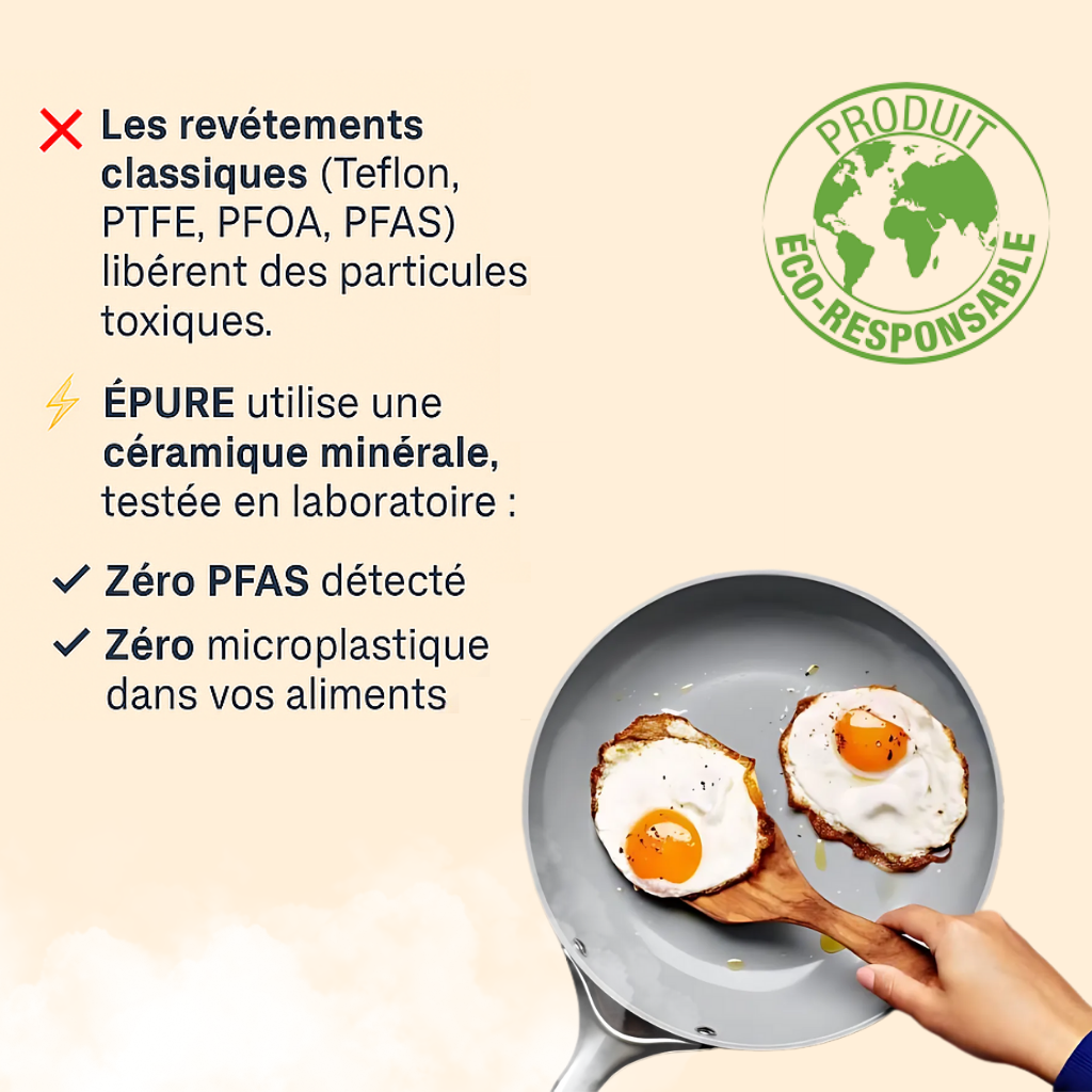 Poêle 100% céramique minérale